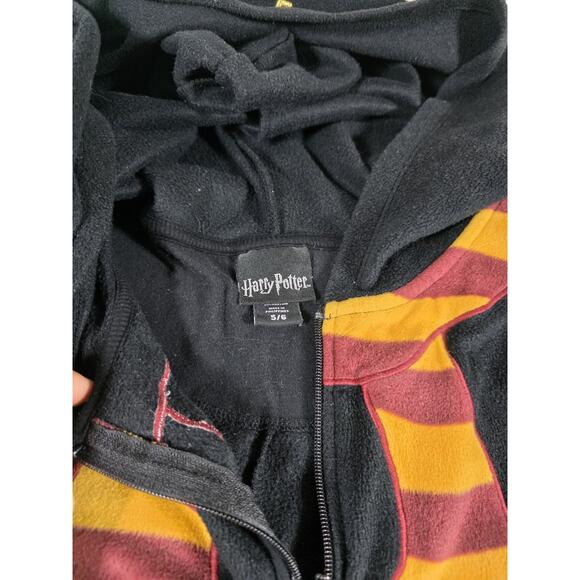 Harry Potter Hogwarts Hooded Fleece Pajamas Plus Size 5/6 - Picture 5 of 5